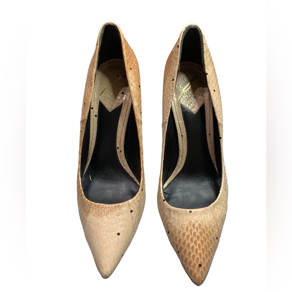 Joelle Snakeskin Point-Toe Pump, Natural - Picture 5 of 9
